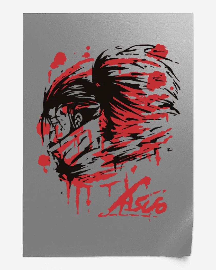 Print Gris Melange de Yasuo