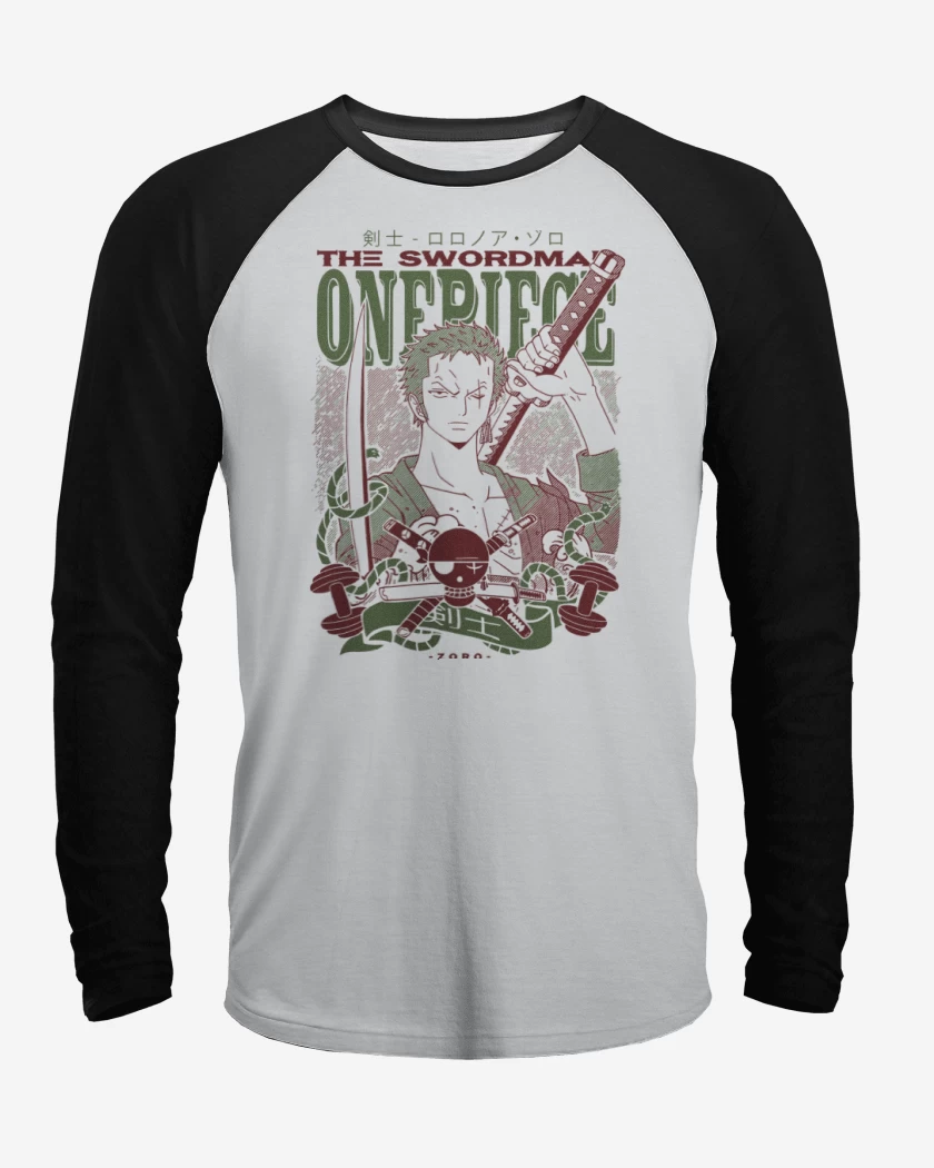 Polera Raglan Blanco / Negro de Zoro