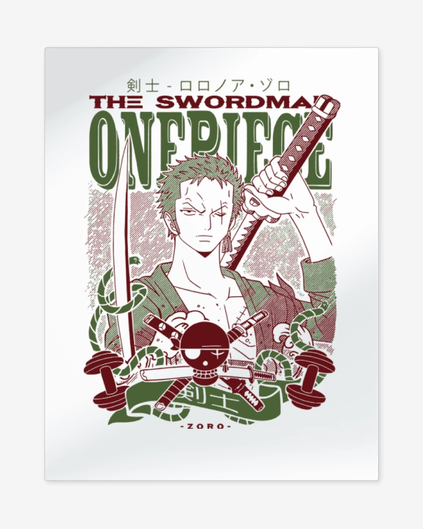 Print metalico Blanco de Zoro