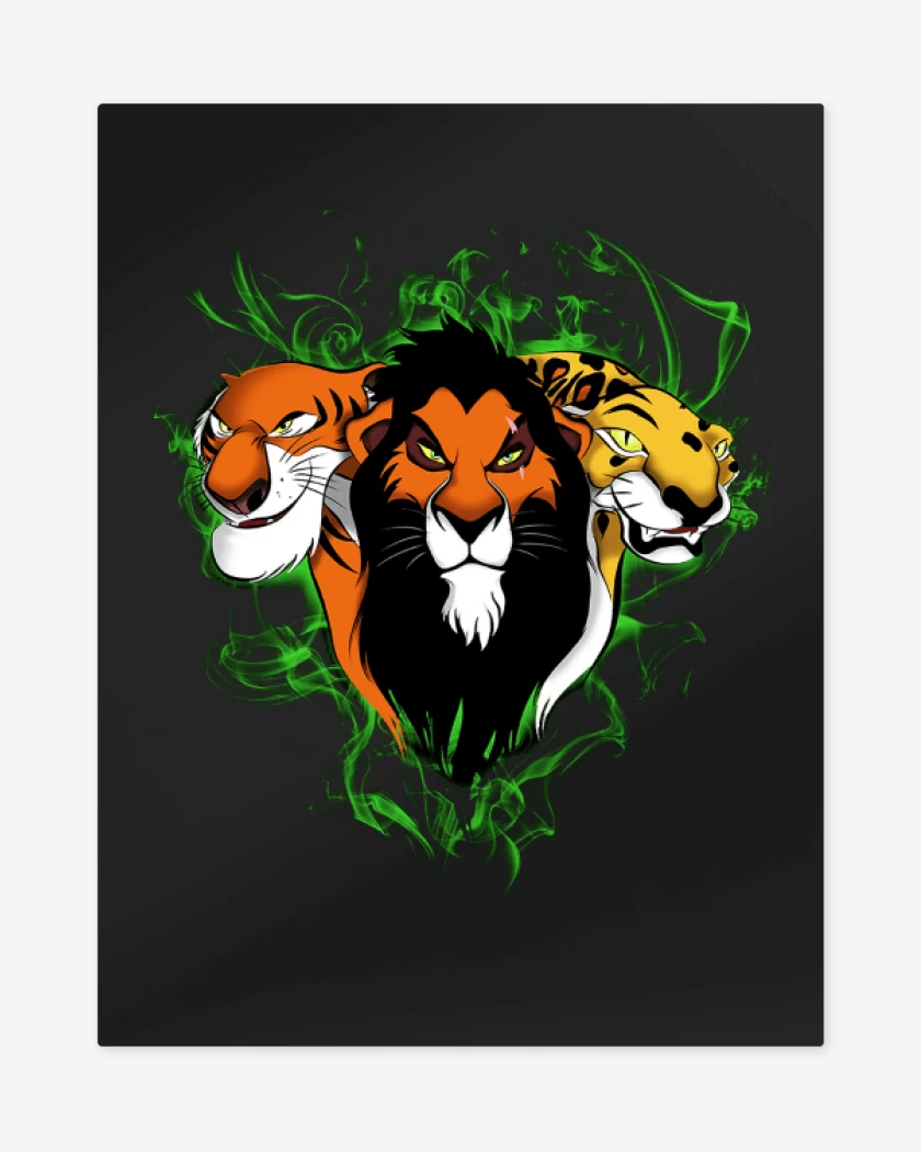 Print metalico Negro de Evil gatitos