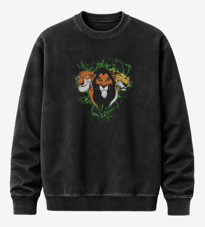 Poleron Polo Acid Wash Negro de Evil gatitos