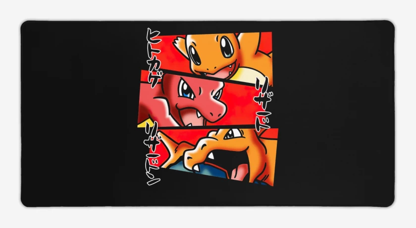 Mouse pad Gamer Negro de Tipo Fuego Definitivo
