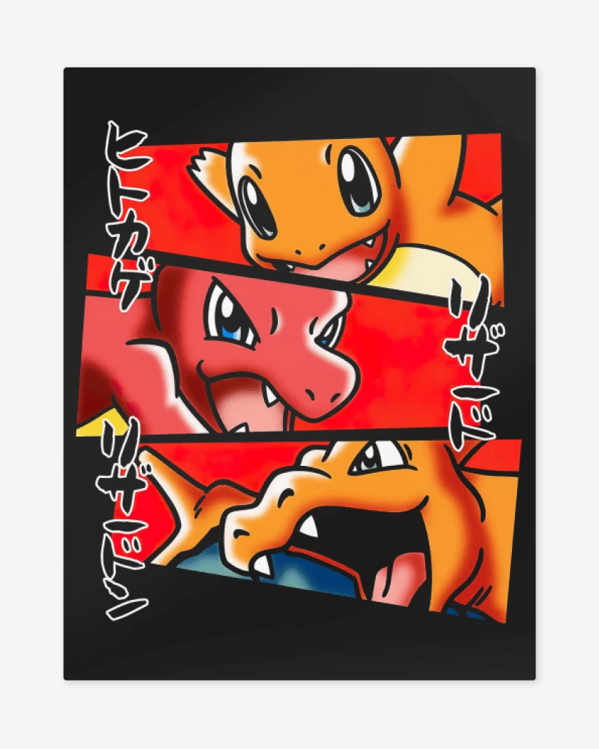 Print metalico Negro de Tipo Fuego Definitivo