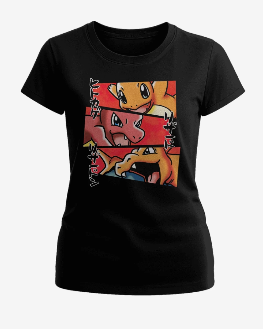 Polera de Mujer Negro de Tipo Fuego Definitivo