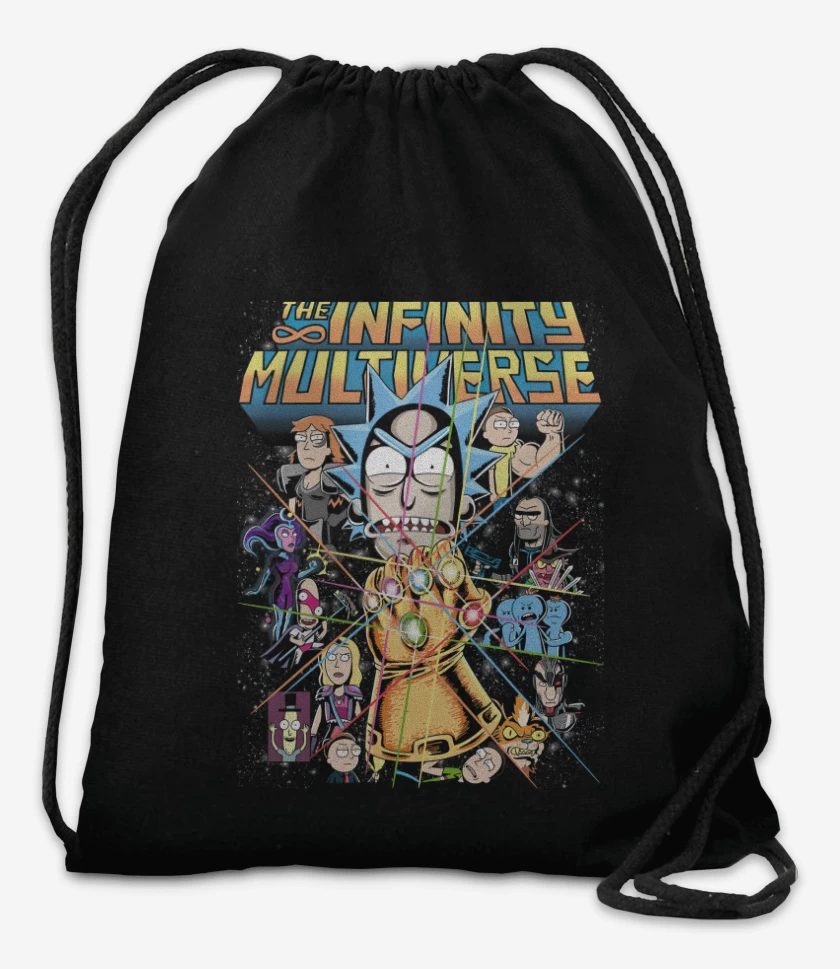 Mochila Negro de Rick & Mortyverse