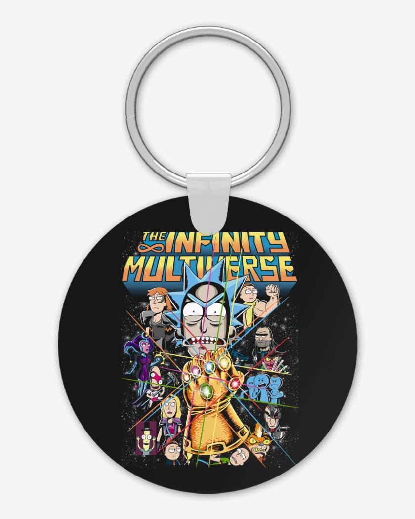 Llavero Negro de Rick & Mortyverse
