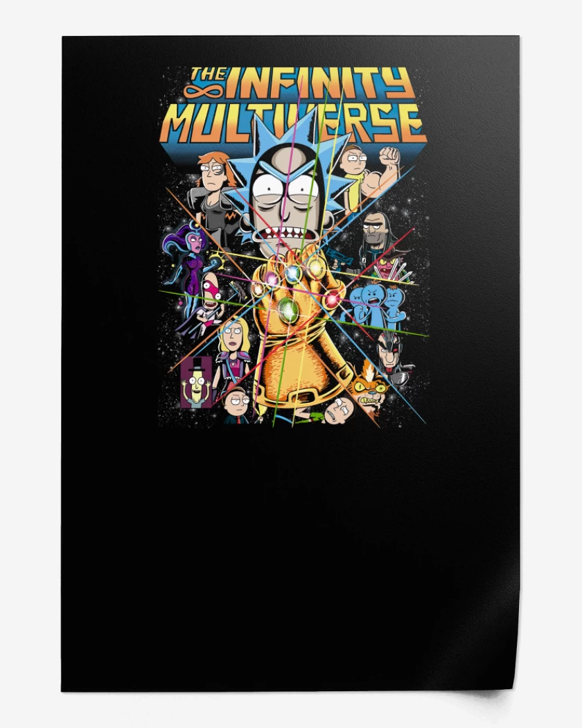 Print Negro de Rick & Mortyverse