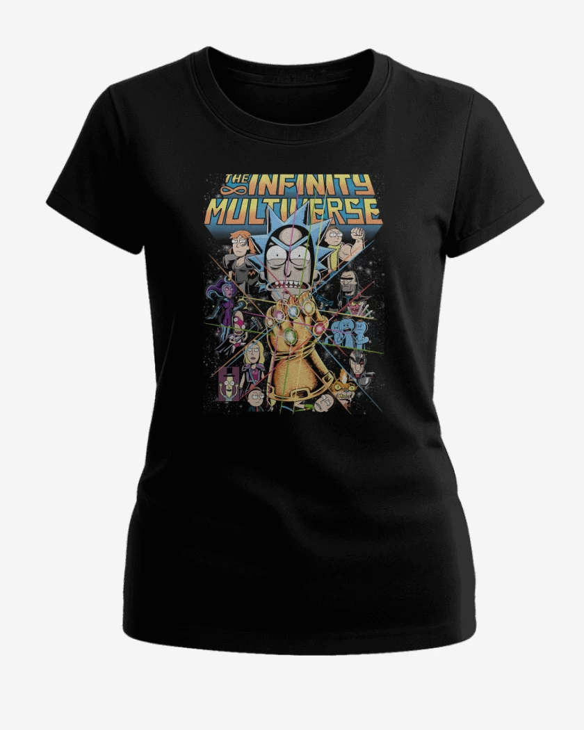Polera de Mujer Negro de Rick & Mortyverse