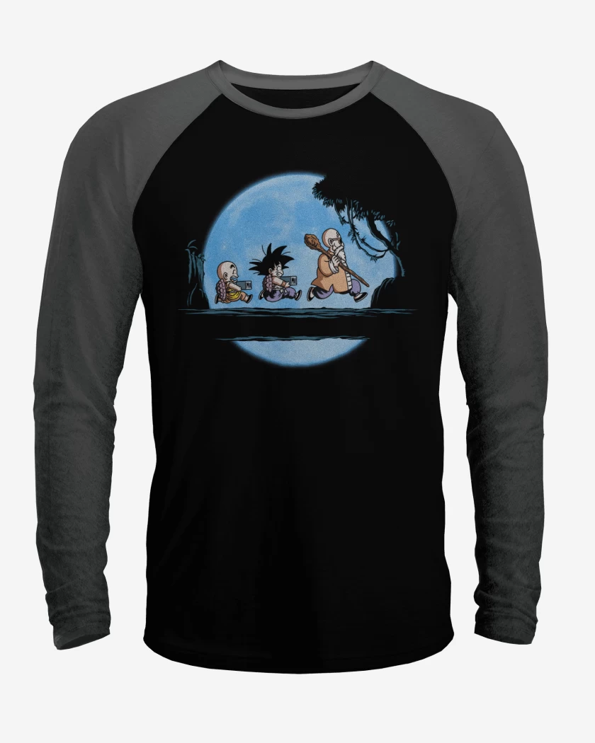 Polera Raglan Negro / Negro Heather de Milk Moon