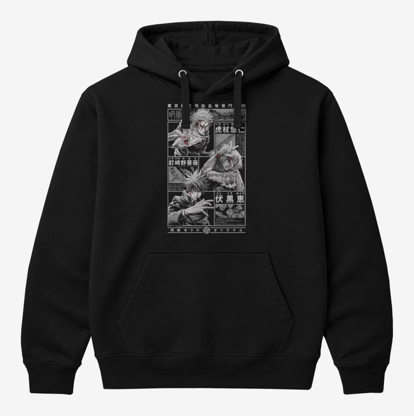 Polerón Canguro Negro de Jujutsu Kaisen!!!