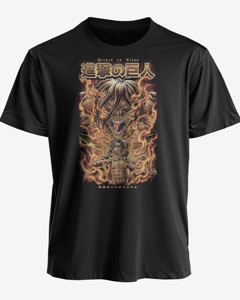 Polera premium Negro de Eren Jaeger