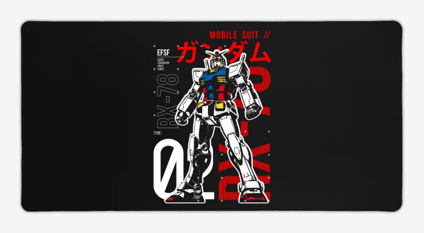 Mouse pad Gamer Negro de Rx 78