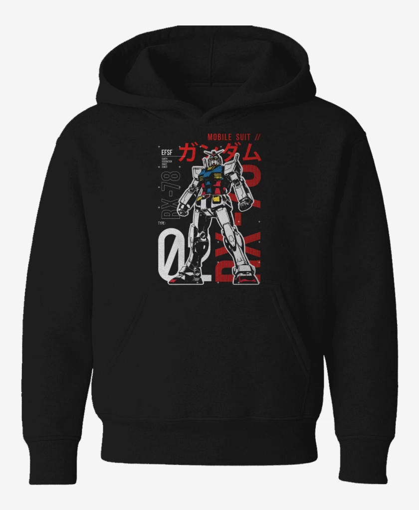 Poleron de niño Negro de Rx 78