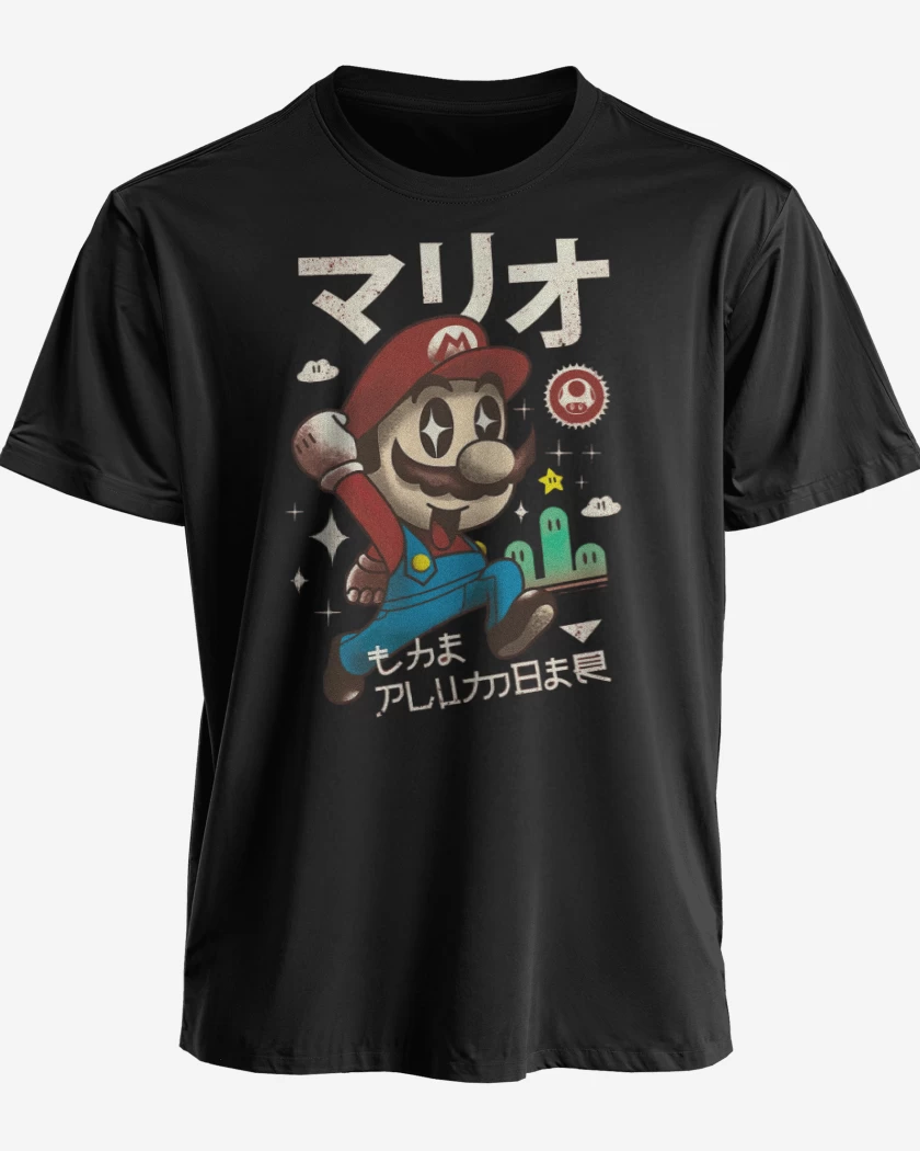 Polera premium Negro de Kawai bigote