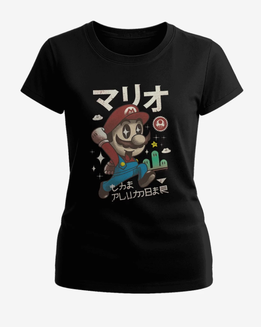Polera de Mujer Negro de Kawai bigote