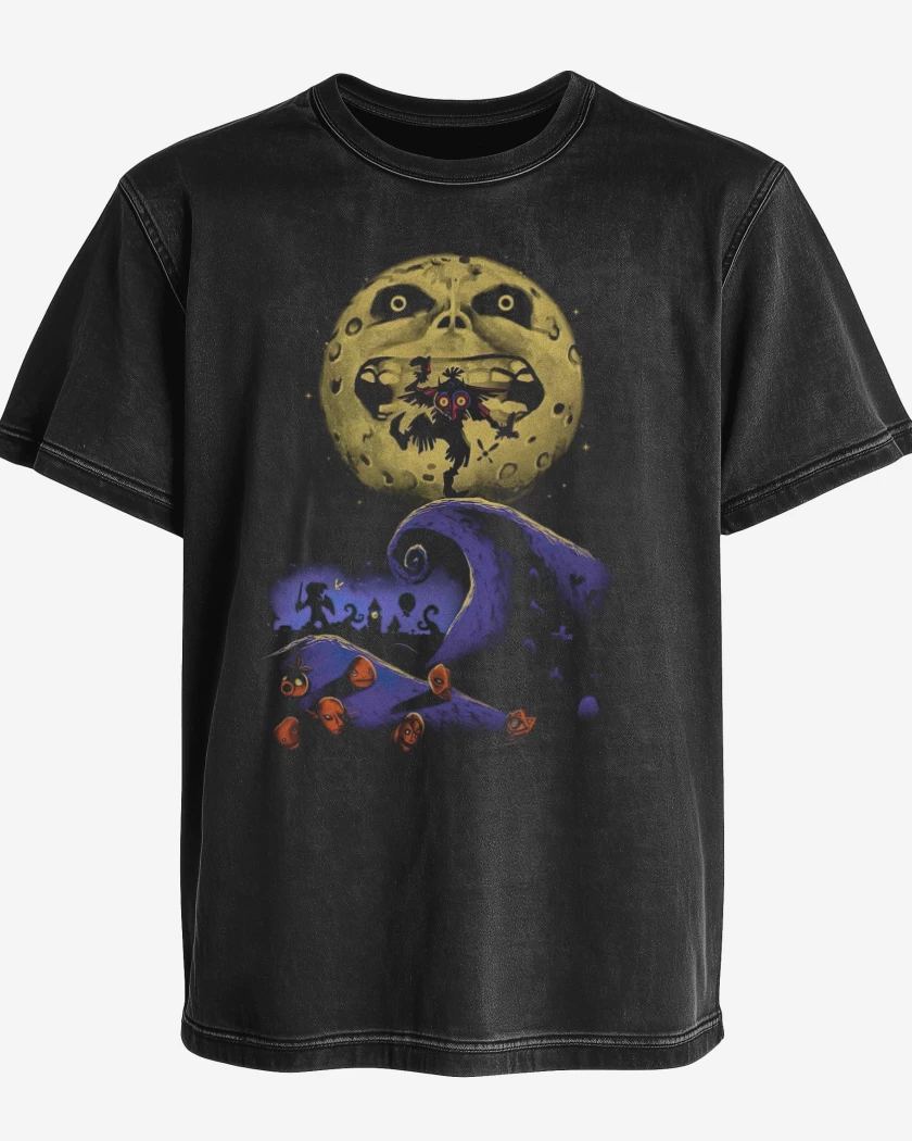 Polera desgastada Negro de Majora of moon
