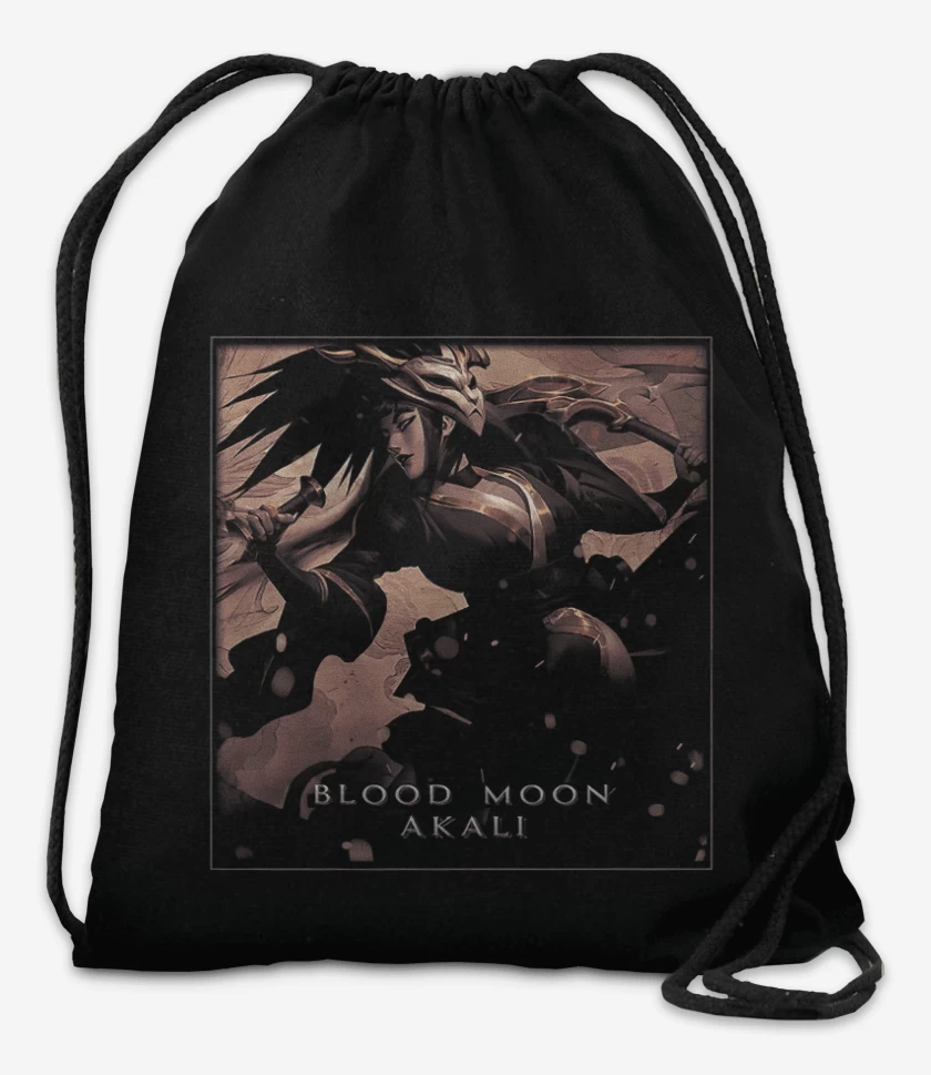 Mochila Negro de Akali luna sangrienta