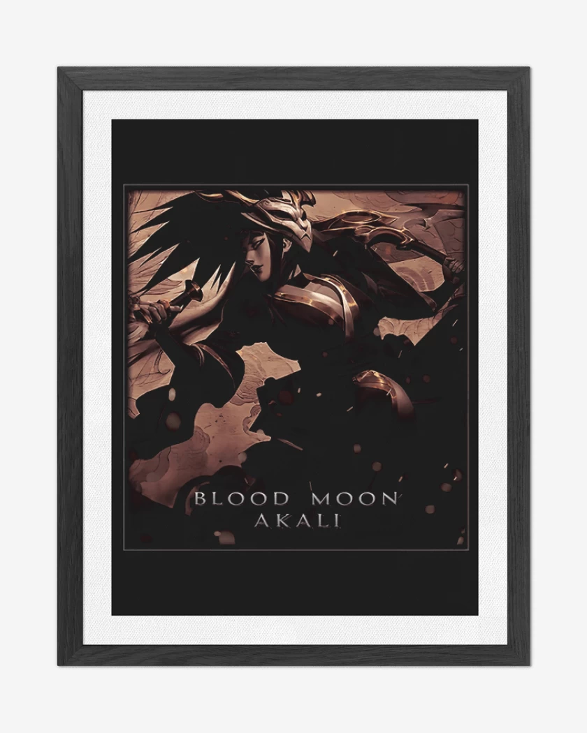 Cuadro decorativo Akali luna sangrienta