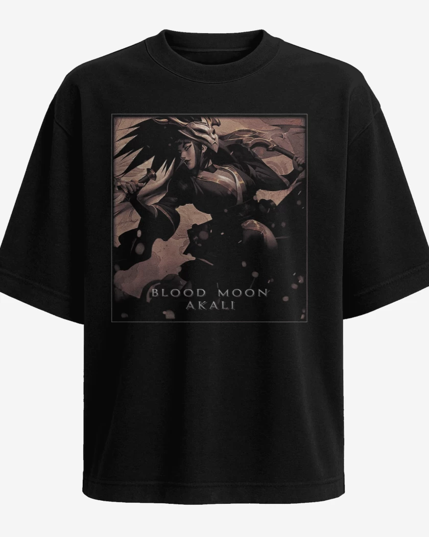 Polera Oversize Akali luna sangrienta
