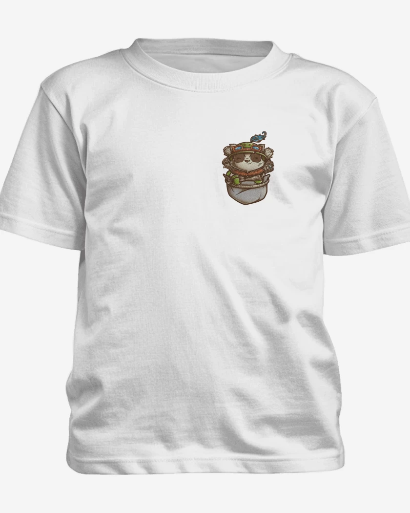 Polera de niño Blanco de Teemo de bolsillo
