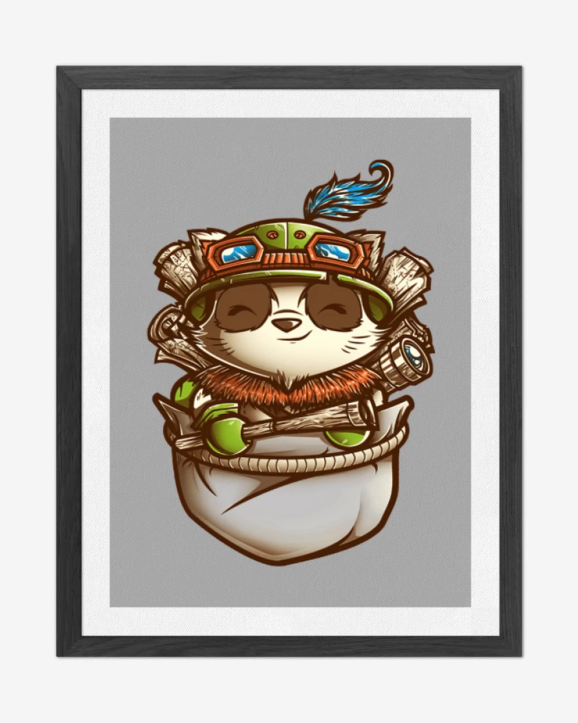 Cuadro decorativo Teemo de bolsillo