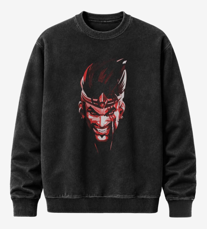 Poleron Polo Acid Wash Negro de Draaven