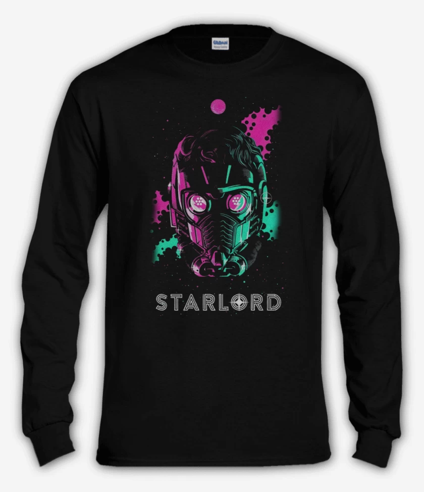 Polera manga larga Negro de Starlord