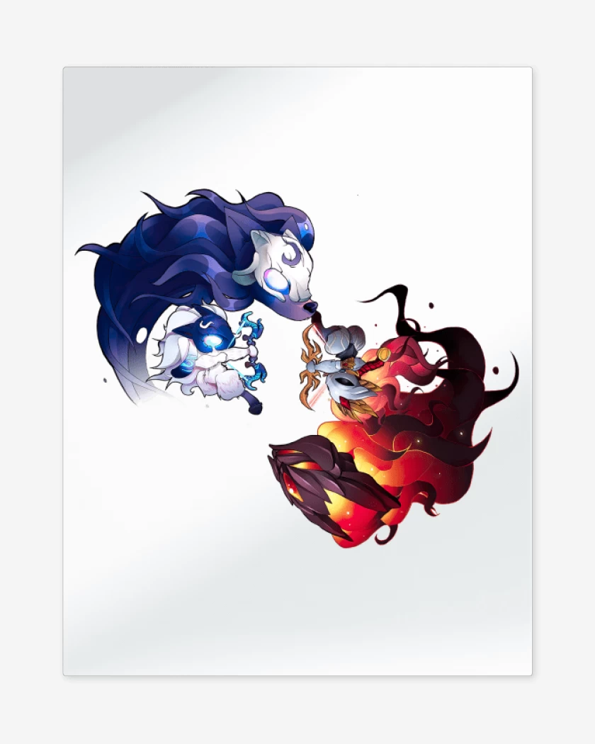 Print metalico Blanco de Kindred