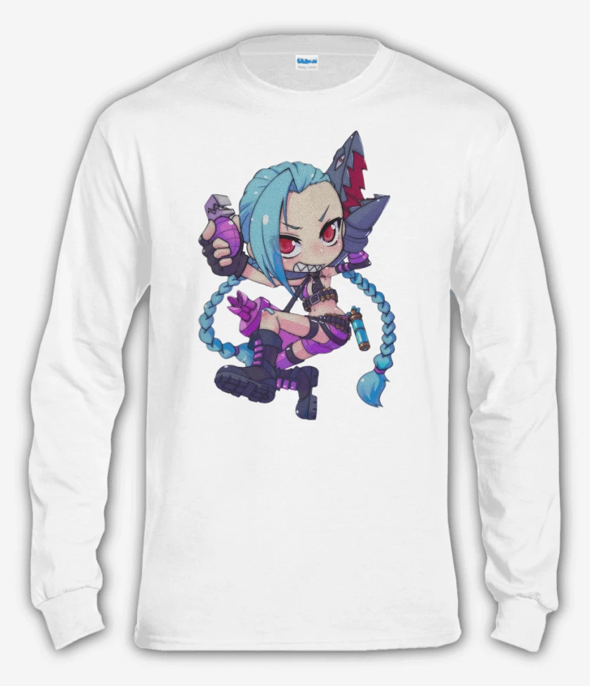 Polera manga larga Blanco de Jinx