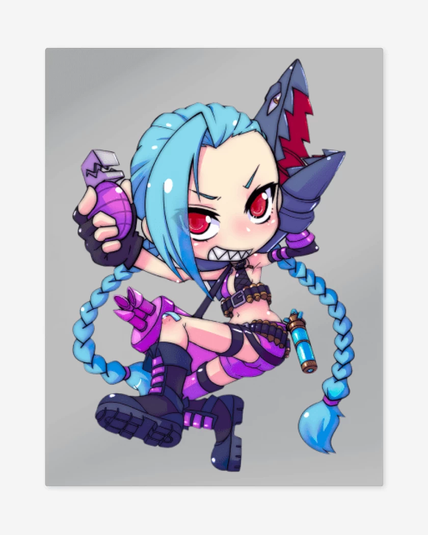 Print metalico Gris Melange de Jinx