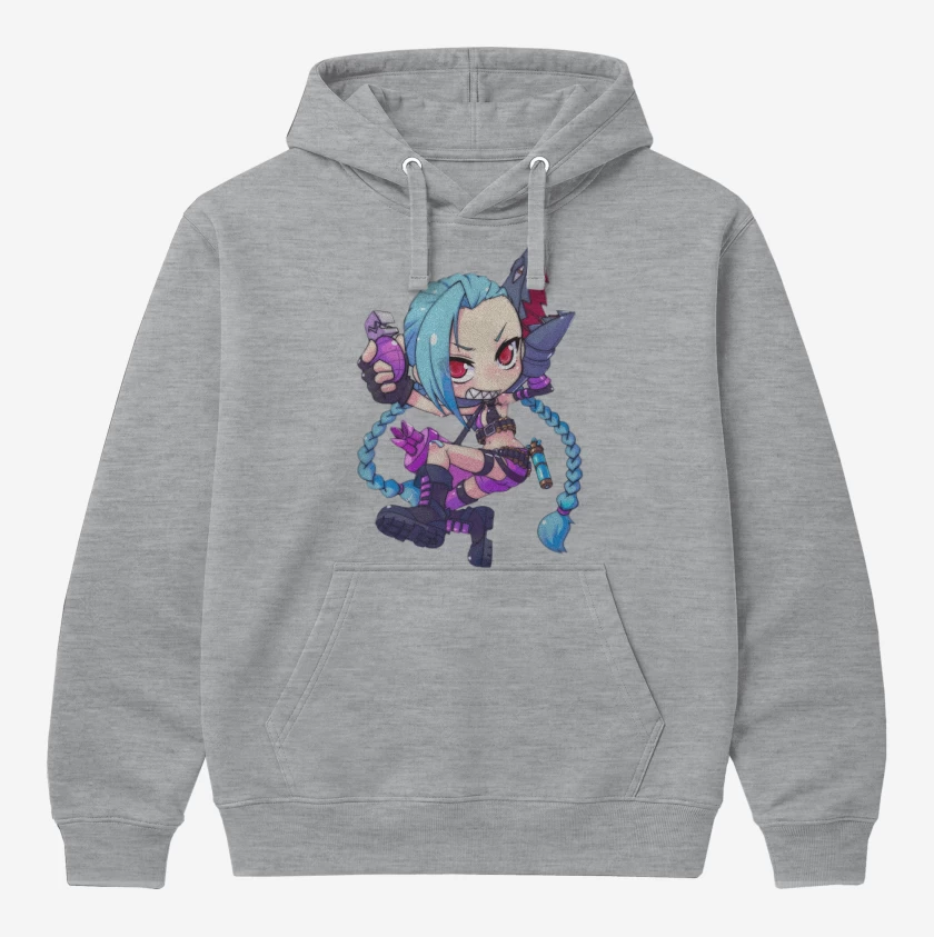 Polerón Canguro Gris Melange de Jinx
