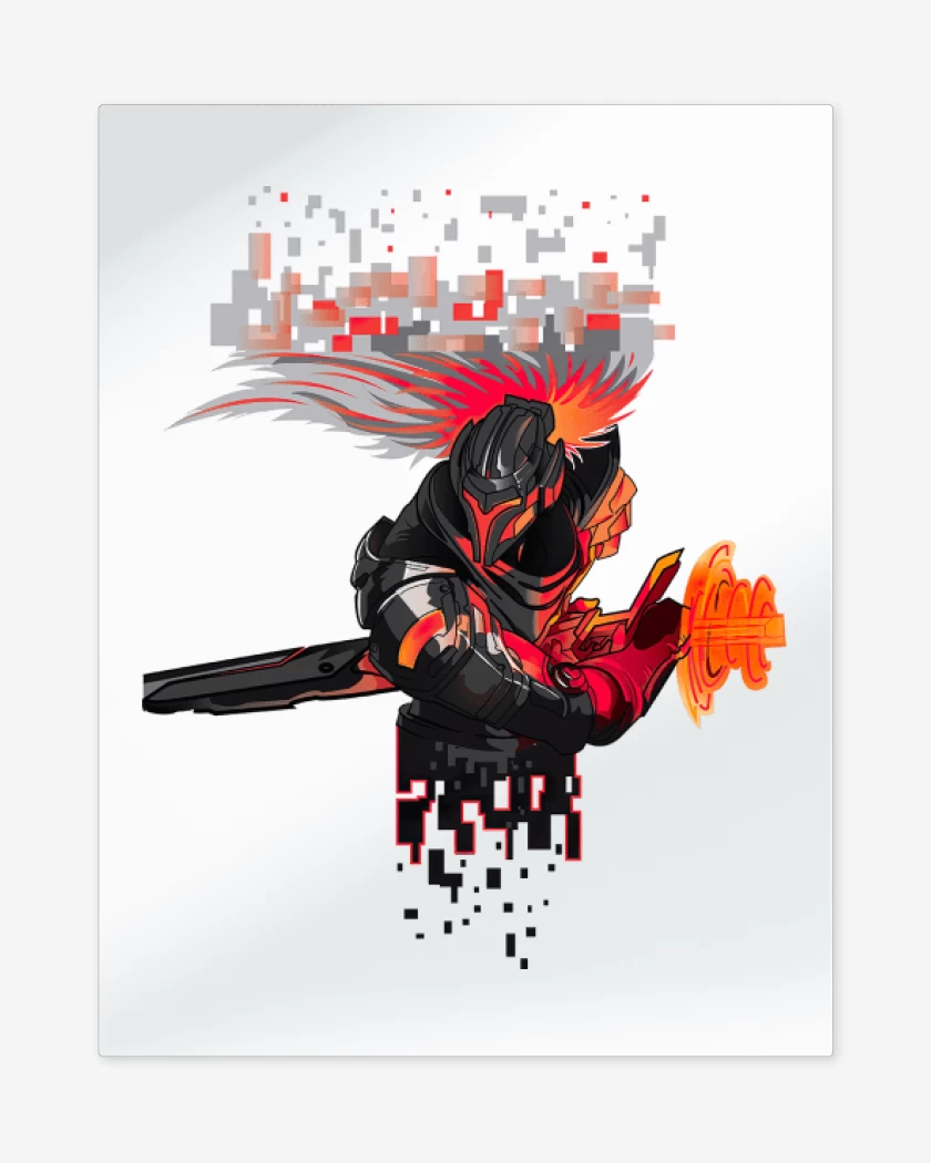 Print metalico Blanco de Projecto yasuo
