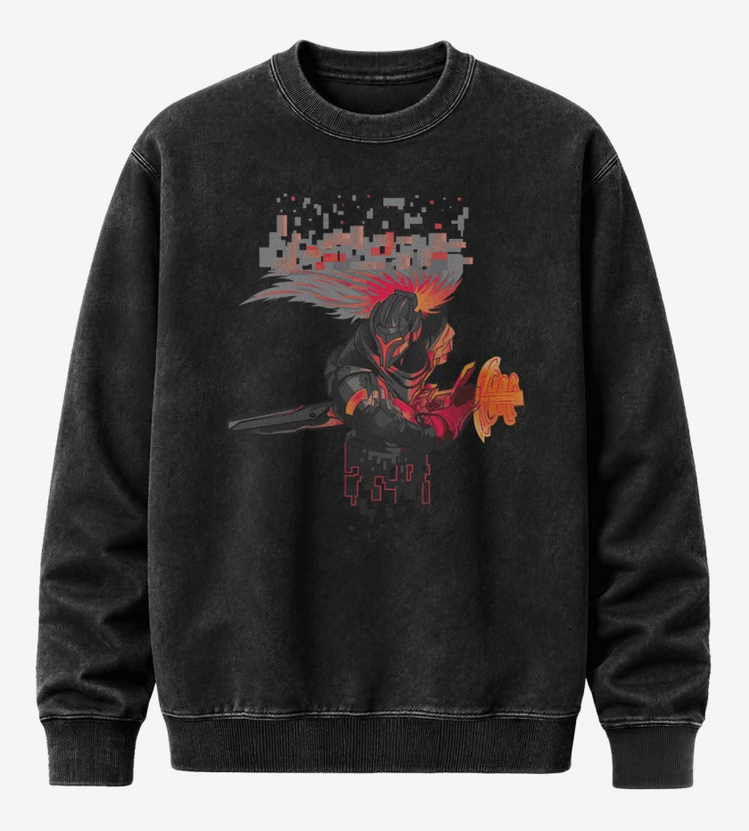 Poleron Polo Acid Wash Negro de Projecto yasuo