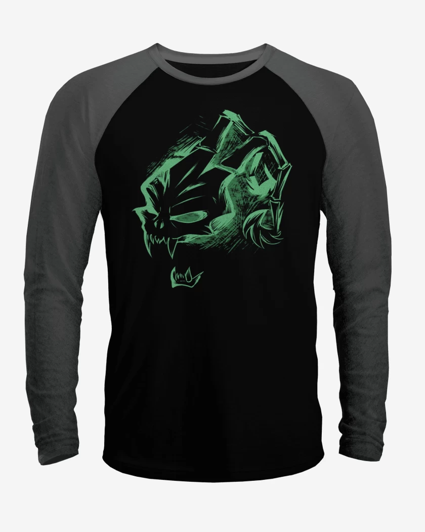 Polera Raglan Negro / Negro Heather de Thresh