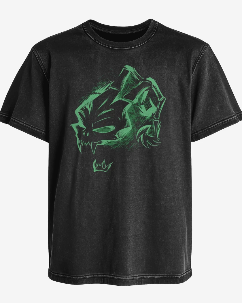 Polera desgastada Negro de Thresh