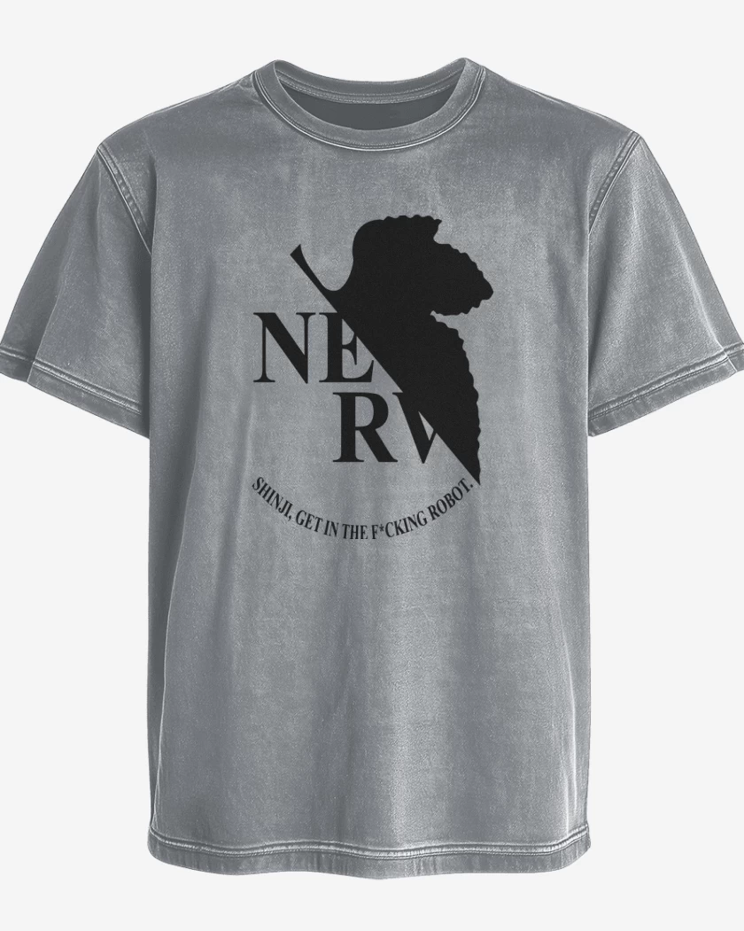 Polera desgastada Gris Melange de Nerv