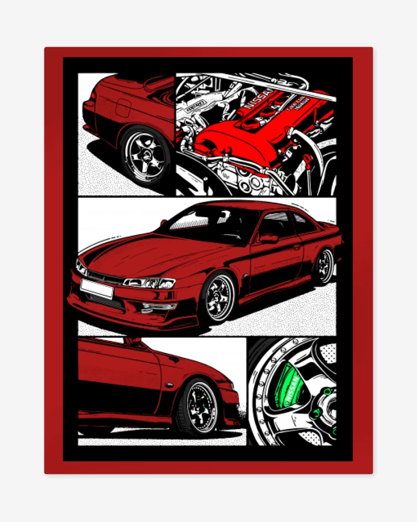 Print metalico Rojo de Silvia S14