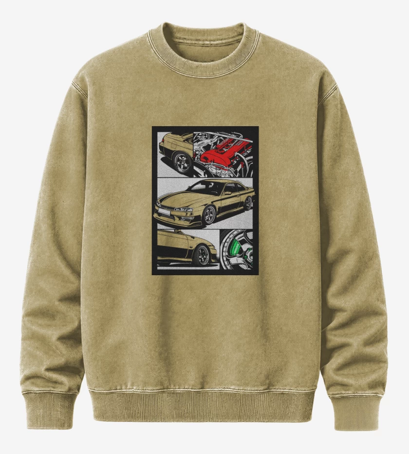 Poleron Polo Acid Wash Beige de Silvia S14