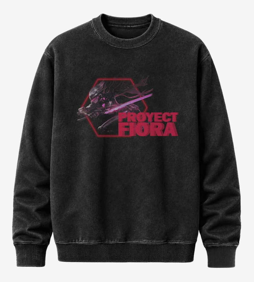 Poleron Polo Acid Wash Negro de Proyect Fiora