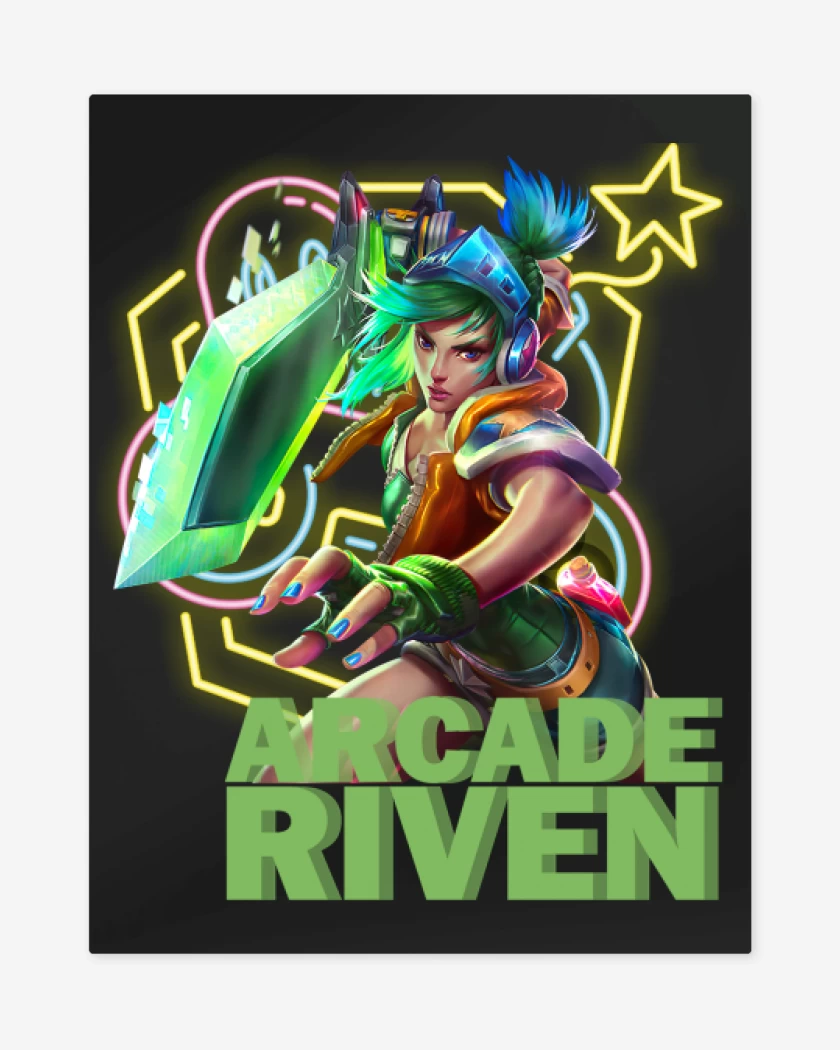Print metalico Negro de Arcade Riven