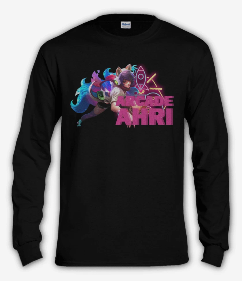 Polera manga larga Negro de Arcade Ahri