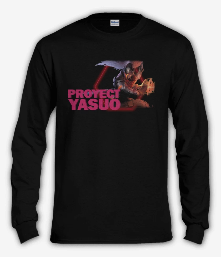 Polera manga larga Negro de Proyect Yasuo 2