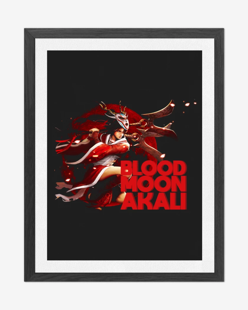 Cuadro decorativo Negro de Blood moon Akali