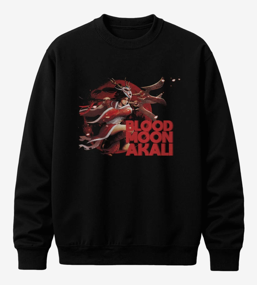 Poleron polo Negro de Blood moon Akali