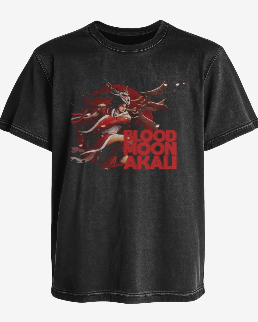 Polera desgastada Blood moon Akali