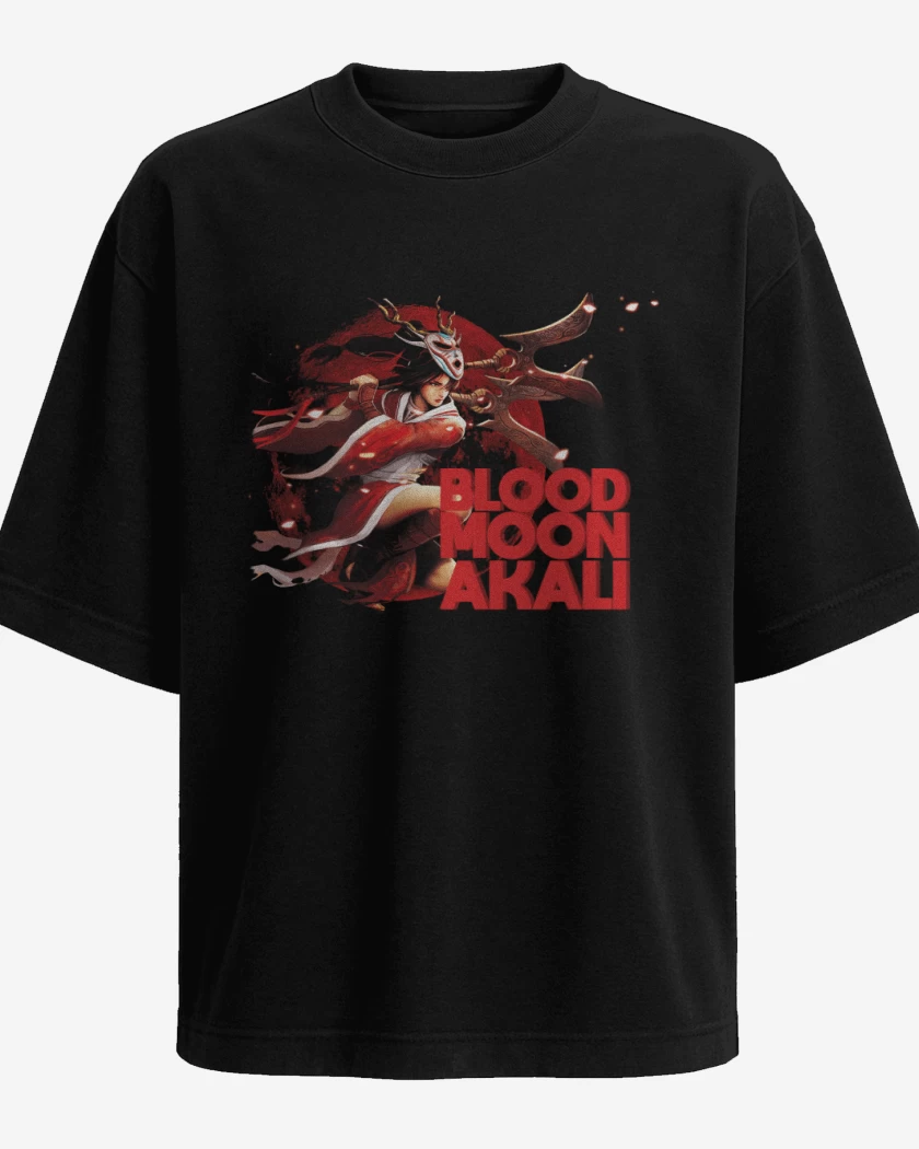 Polera Oversize Blood moon Akali