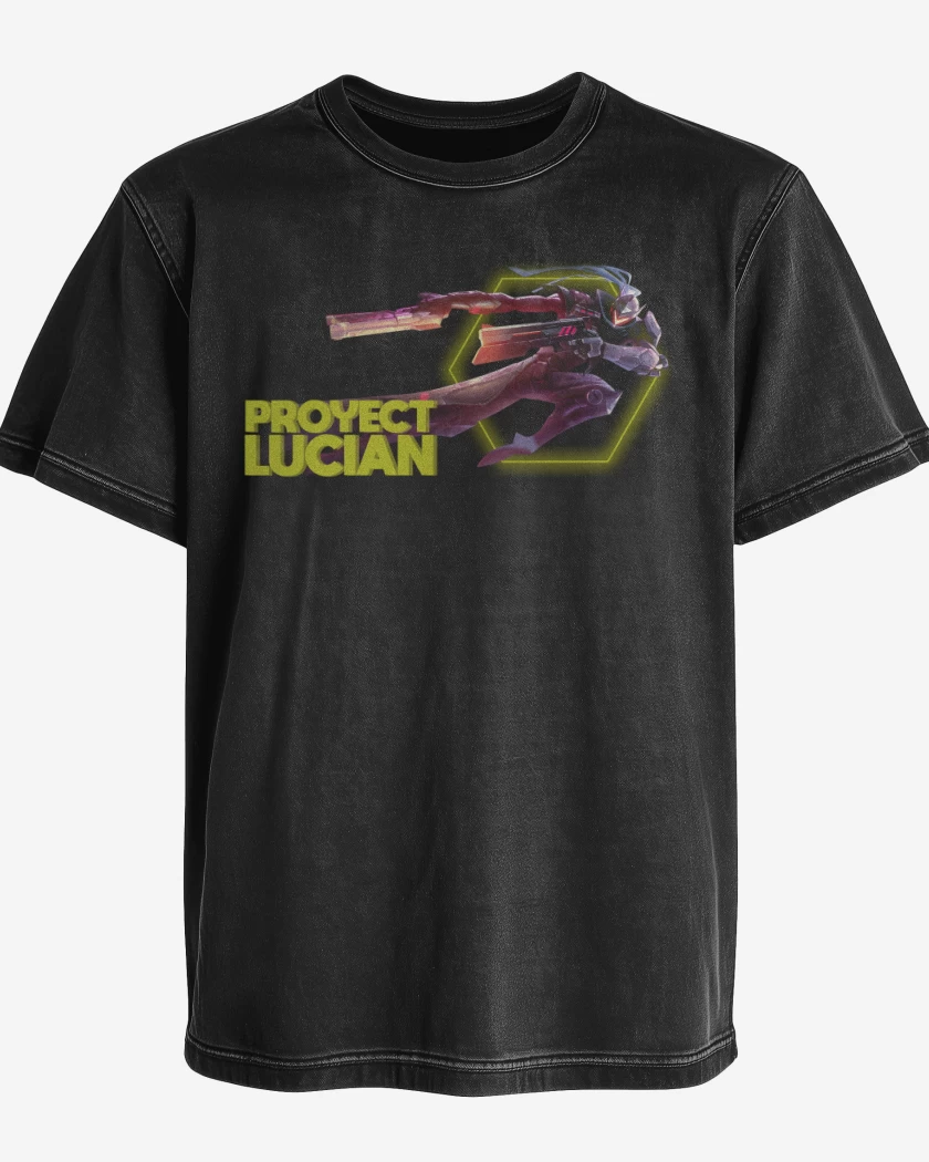 Polera desgastada Negro de Proyect Lucian