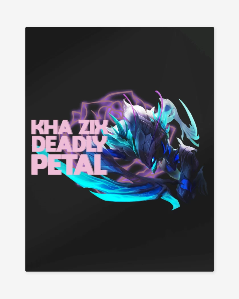 Print metalico Negro de Khazix deadly Petal