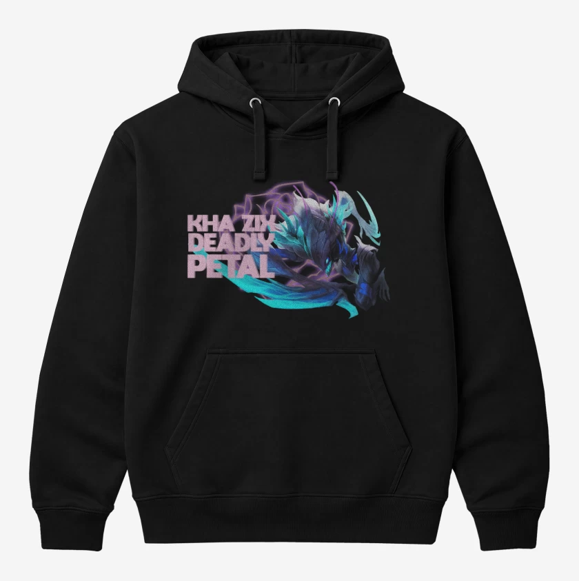 Polerón Canguro Negro de Khazix deadly Petal