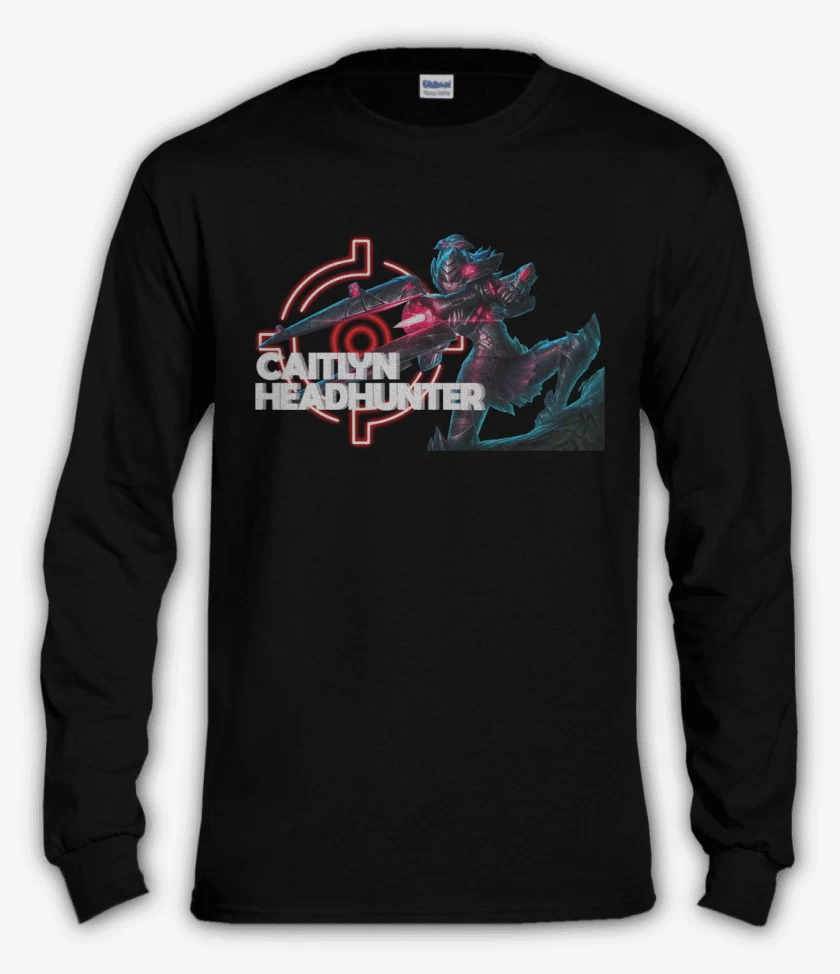 Polera manga larga Negro de Caitlyn Headhunter